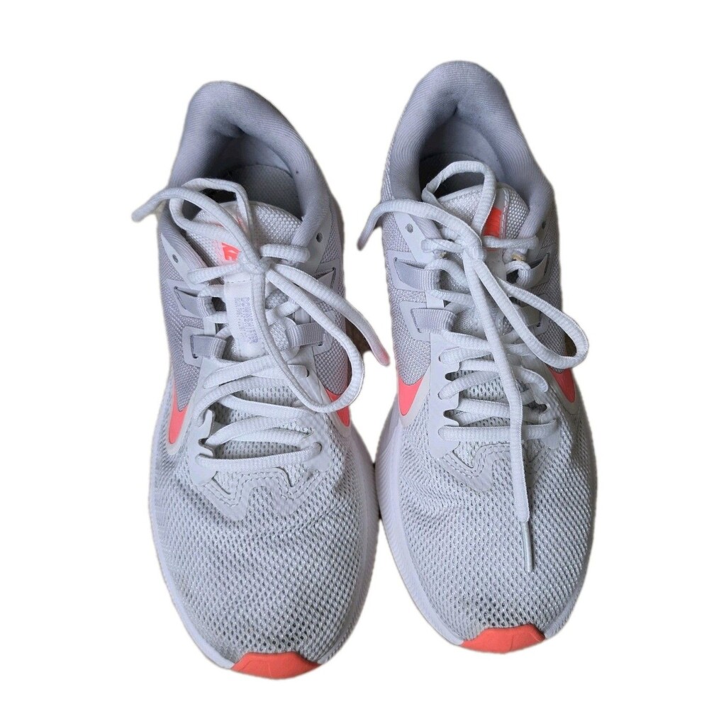 Nike Downshifter 9 Running Shoes Sneakers White Pink, Womens Size 7 - Picture 3 of 10
